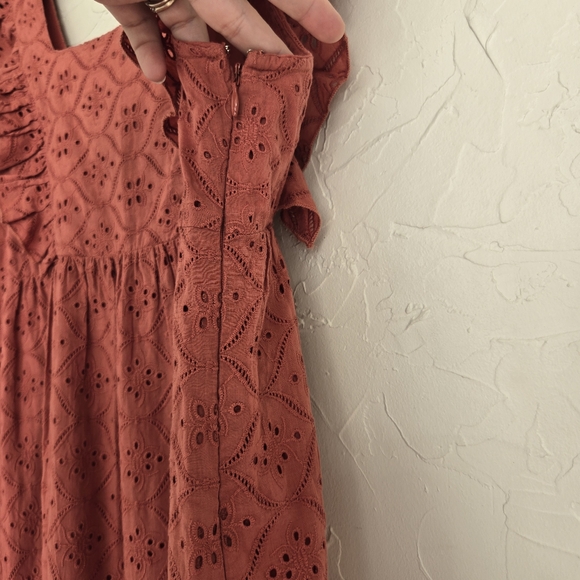 Ba&sh Eyelet Ruffle Rose Pink Dress - Picture 7 of 11